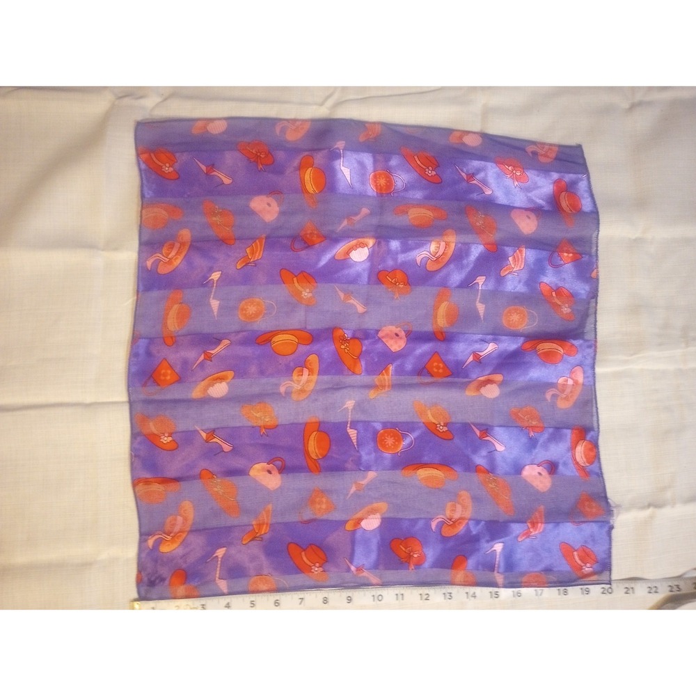 Purple Sheer Square Scarf Hats,Purses And Shoes Design Unbranded 20 Inches